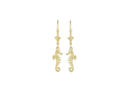 Seahorse Leverback Animal Earrings